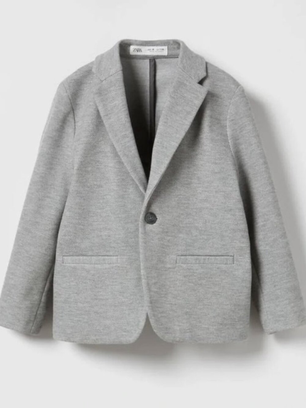 Zara Boys Comfort Suit – Light Gray Size 8